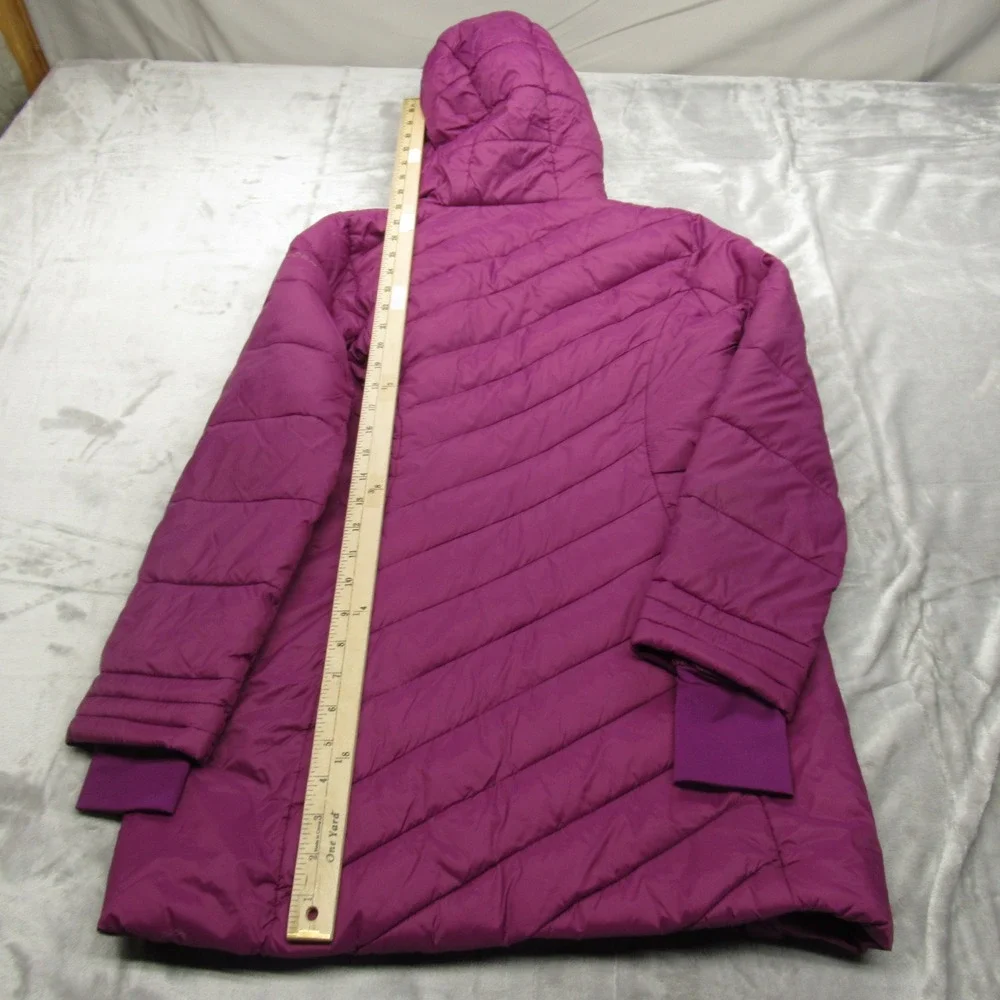 Spyder Jacket Kids Large Purple Insulated Thumbholes Hooded Quilted Puffer‎